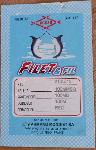 A saisir FILETS - GOULOTTES A MAQUEREAUX - bobines cordages ----