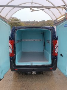 Plastic-coated van