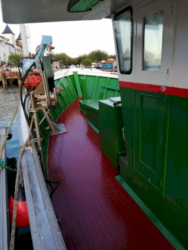 Palangrier polyvalent bois – 11,20 m – AEP Thon Rouge + licences Algues & Crustacés – Entièrement équipé Furuno – Prêt à pêcher