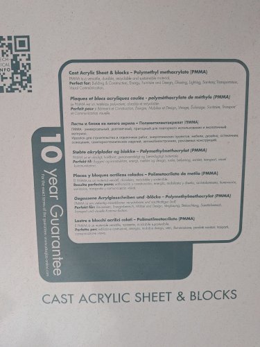 Plaque plexiglas 10mm