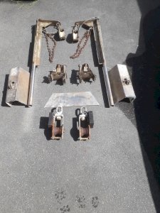 Support brackets, pulleys, cable guides