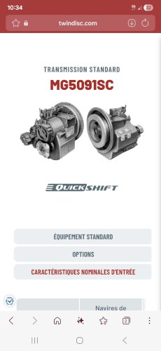 Recherche twin disc 5091sc 