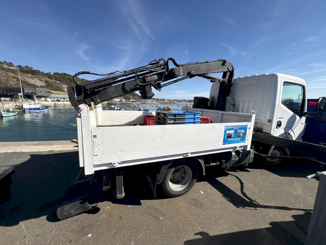 Renault maxity grue benne 