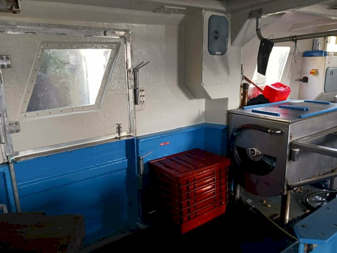 Vends Bateau de pêche Catamaran fileyeur, caseyeur, ligneur cause retraite 